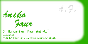 aniko faur business card